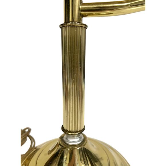 Vintage Swing Arm Brass 13” Table Desk Lamp Underwriters Laboratories - Picture 3 of 11